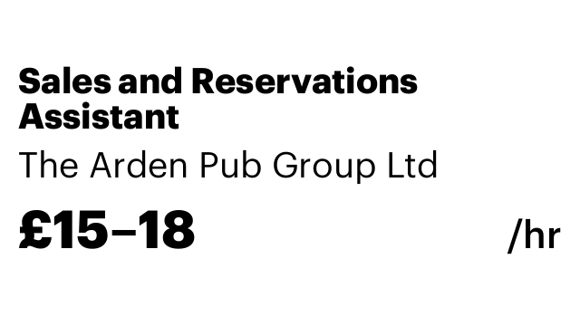 Sales and Reservations Assistant