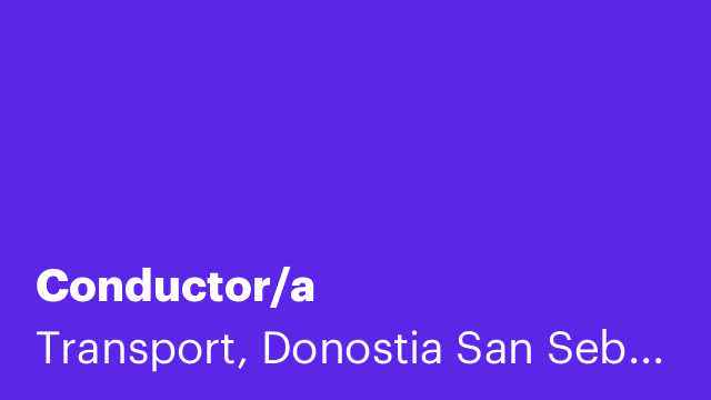 Conductor/a