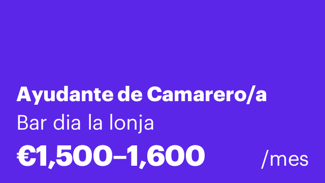 Ayudante de Camarero/a