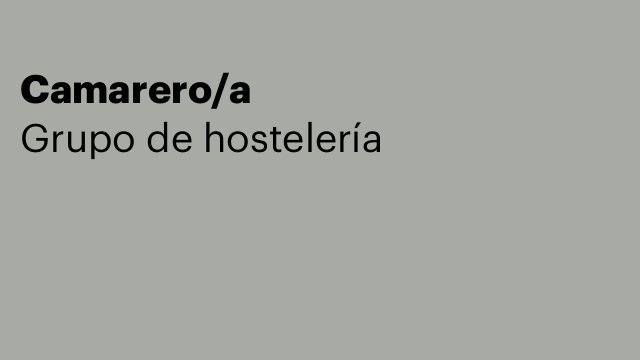 Camarero/a