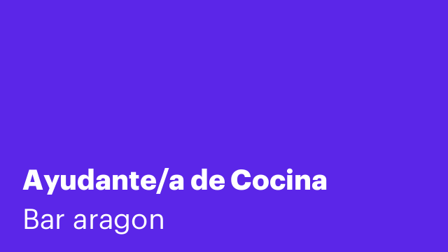 Ayudante/a de Cocina