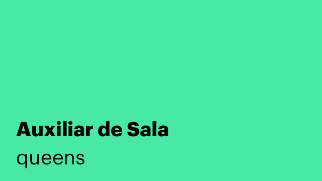 Auxiliar de Sala