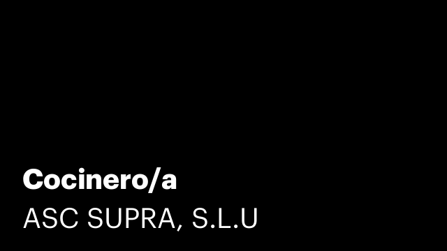 Cocinero/a