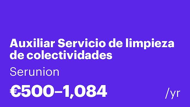 Auxiliar Servicio de limpieza de colectividades (30h/semana) [SLMDC]