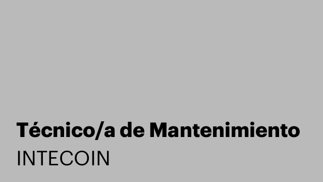 Técnico/a de Mantenimiento