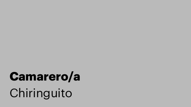 Camarero/a