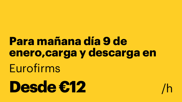 Para mañana día 9 de enero,carga y descarga en Bisbal del penedes