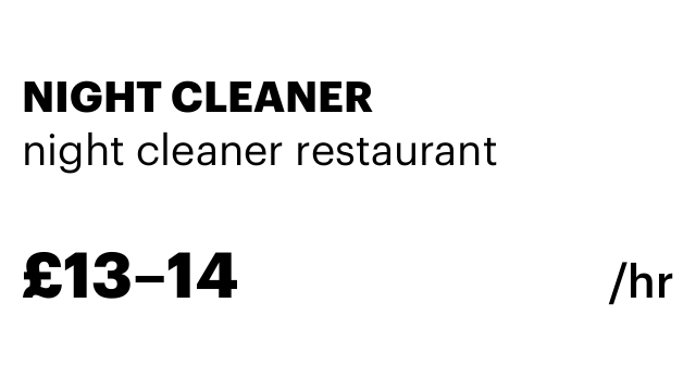 NIGHT CLEANER