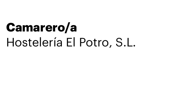 Camarero/a
