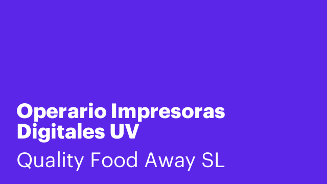 Operario Impresoras Digitales UV