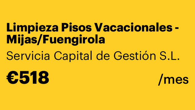Limpieza Pisos Vacacionales - Mijas/Fuengirola