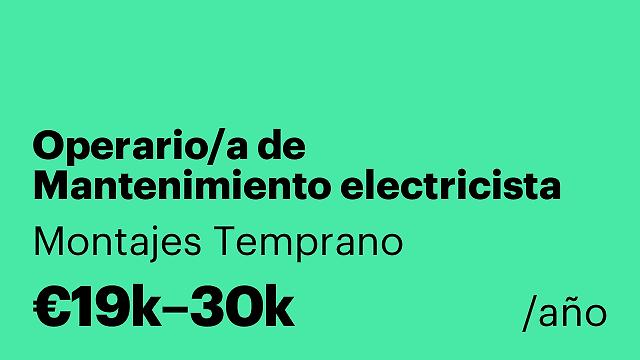 Operario/a de Mantenimiento electricista