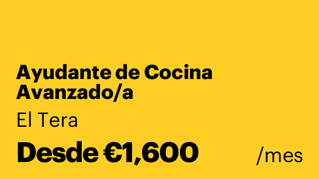Ayudante de Cocina Avanzado/a