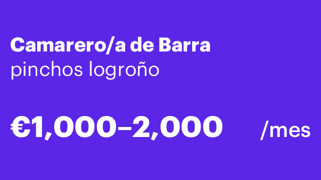 Camarero/a de Barra