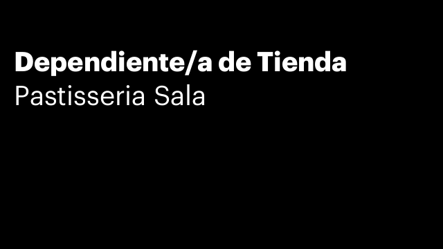 Dependiente/a de Tienda