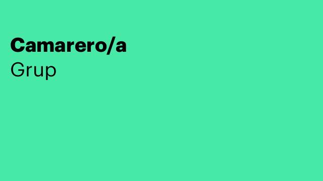 Camarero/a