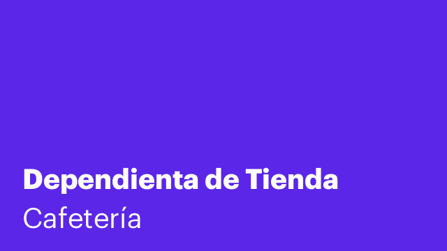 Dependienta de Tienda