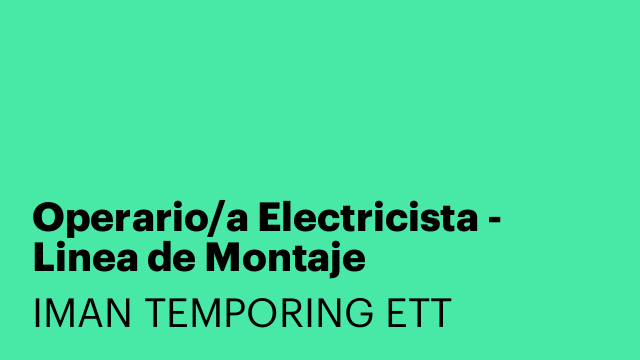 Operario/a Electricista - Linea de Montaje