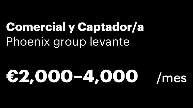 Comercial y Captador/a