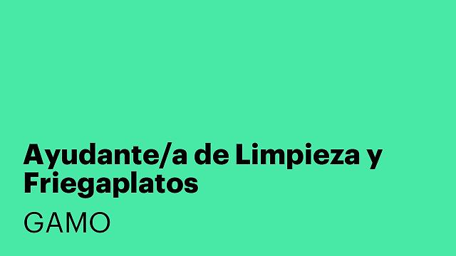 Ayudante/a de Limpieza y Friegaplatos