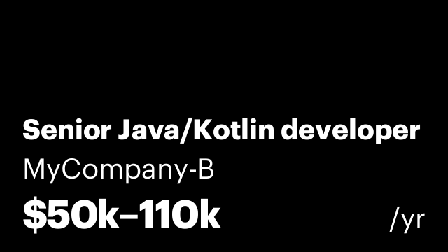 Senior Java/Kotlin developer