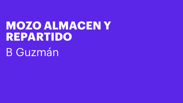 MOZO ALMACEN Y REPARTIDO