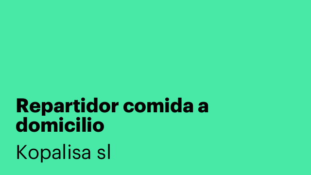 Repartidor comida a domicilio