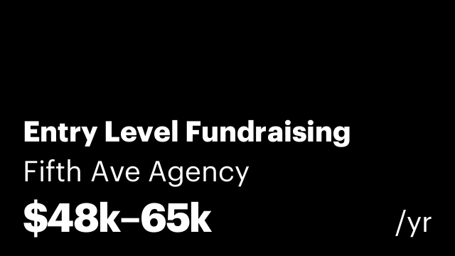 Entry Level Fundraising