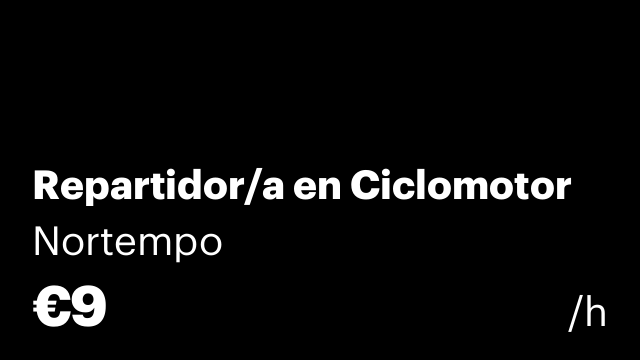 Repartidor/a en Ciclomotor