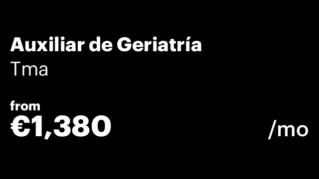 Auxiliar de Geriatría