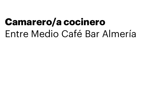 Camarero/a cocinero