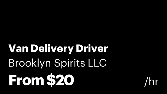 Van Delivery Driver