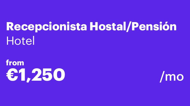 Recepcionista Hostal/Pensión