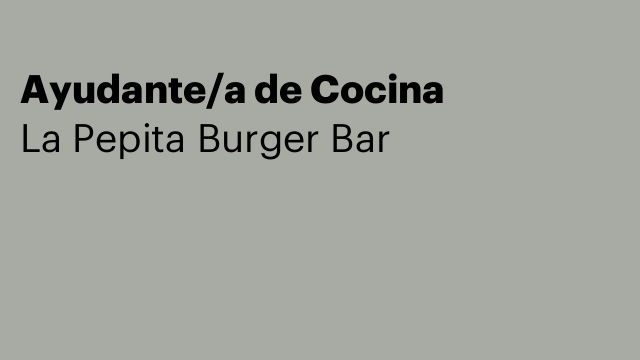 Ayudante/a de Cocina