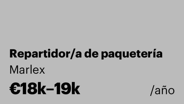 Repartidor/a de paquetería