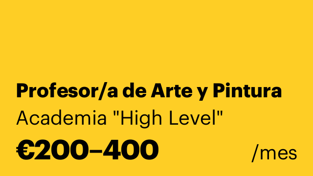 Profesor/a de Arte y Pintura