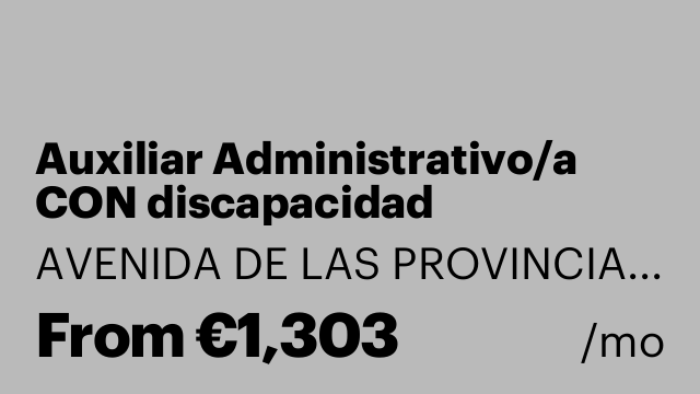 Auxiliar Administrativo/a CON discapacidad