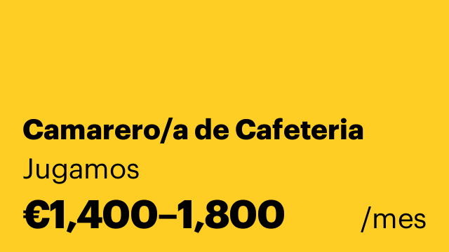 Camarero/a de Cafeteria