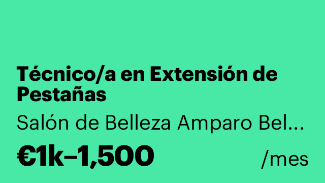 Técnico/a en Extensión de Pestañas