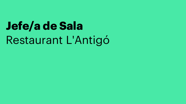 Jefe/a de Sala
