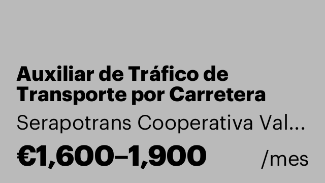 Auxiliar de Tráfico de Transporte por Carretera