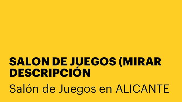 SALON DE JUEGOS (MIRAR DESCRIPCIÓN IMPORTANTE)