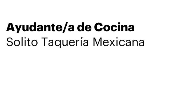 Ayudante/a de Cocina
