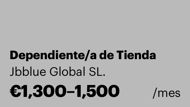 Dependiente/a de Tienda