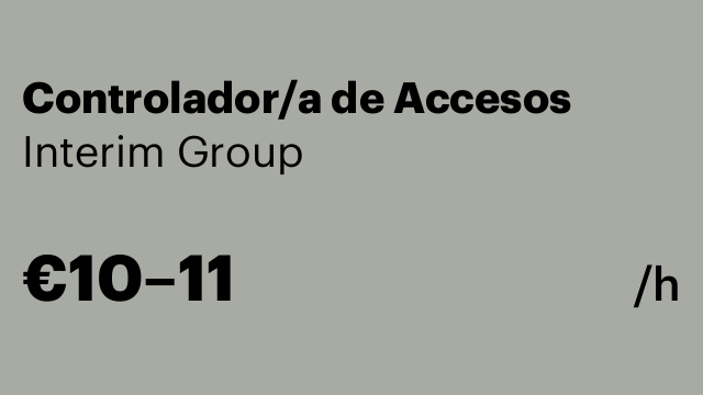 Controlador/a de Accesos