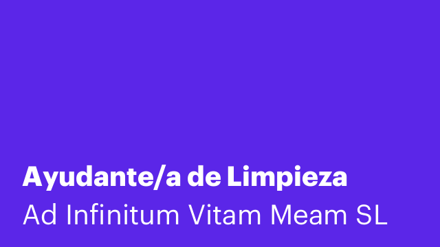 Ayudante/a de Limpieza