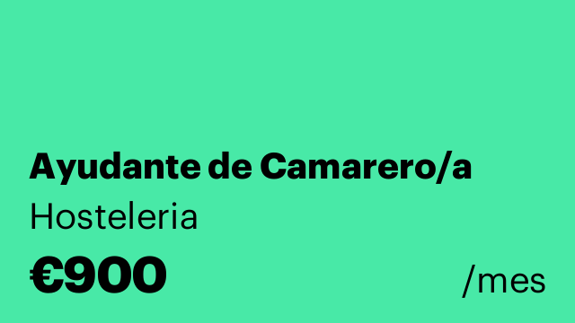 Ayudante de Camarero/a