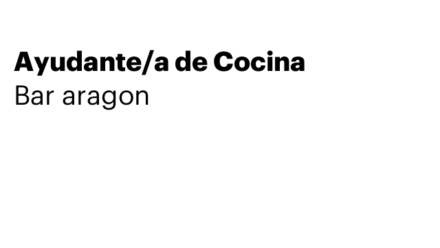 Ayudante/a de Cocina