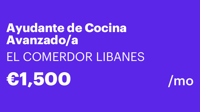 Ayudante de Cocina Avanzado/a