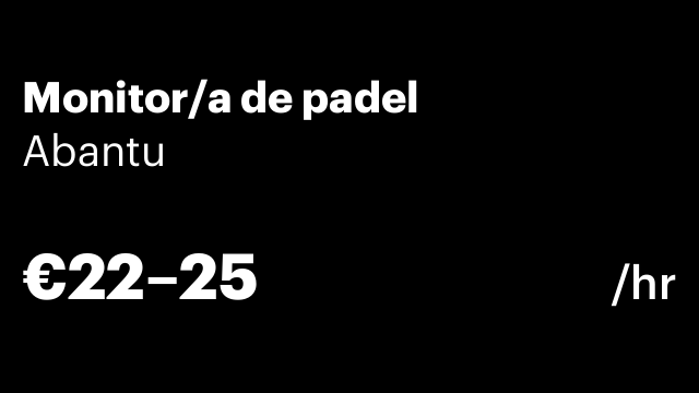 Monitor/a de padel